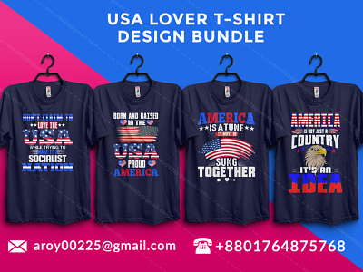 usa lover t-shirt design bundle