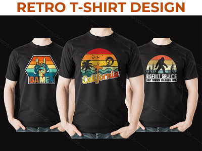 Retro Vintage t-shirt design animal t shirt beach t shirt bigfoot branding califo design gamer gamer t shirt modern t shirt retro retro t shirt t shirt t shirt design trendy t shirt tshirt design typography vector vintage style vintage t shirt