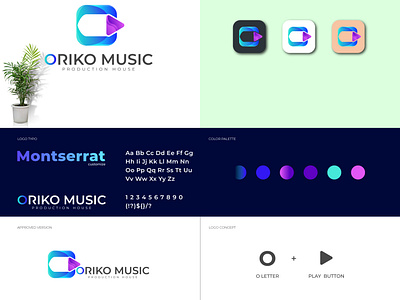 Oriko music company logo branding