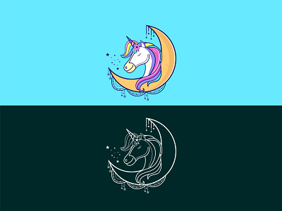 UNICORN VECTOR DESIGN FOR MERCHANDISE