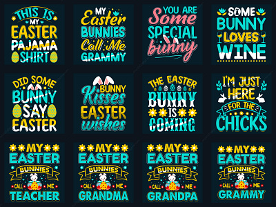 Easter day t-shirt design bundle