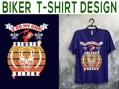 Biker t-shirt design by aroy00225 on Dribbble