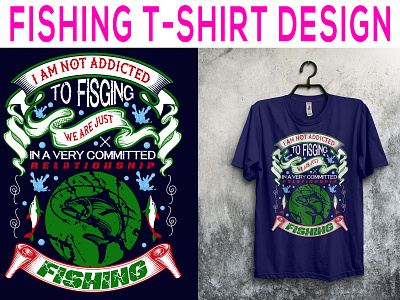Fishing t-shirt design animation branding fish fish lover fishing fishing t shirt icon illustrator logo minimal t shirt t shirt design typography