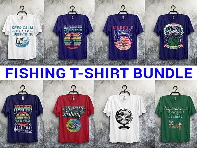 Fishing t-shirt design bundle