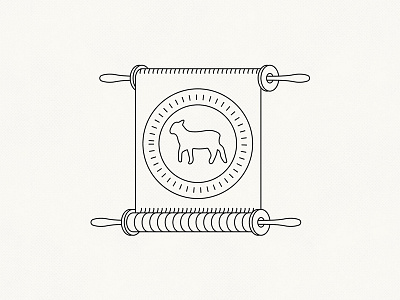 Lamb Scroll clean flatline illustration lamb line lines scroll simple