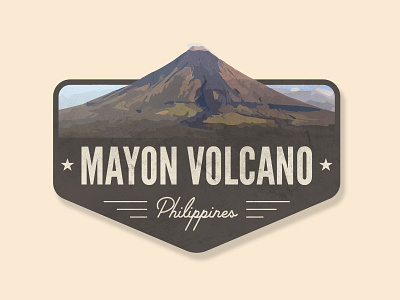 Mayon Volcano Badge