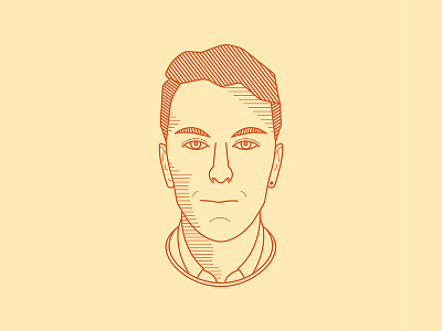 My Face clean colour face illustration illustrator line lines profile shading simple