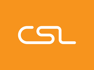 City Sound & Lighting branding clean inspiration letters line logo minimal orange simple stroke