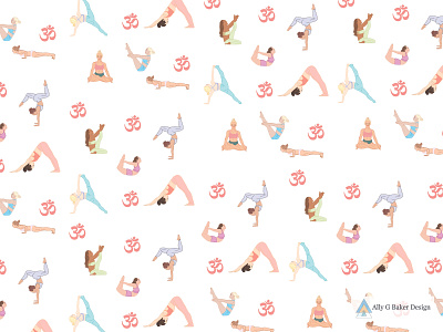 Yoga Pattern. design digital illustration graphic design illustration pattern pattern art