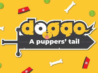 Doggo: A puppers’ tail branding design graphic design video games