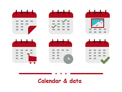 Calendar and data calendar icon ui vector web