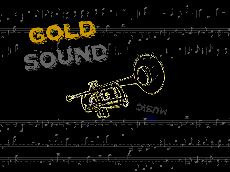 Gold Sound of Music animated artwork concert flash gif gold hand drawn harmony illustration melody motion design music partition pen sound stencil trumpet type typography vibration