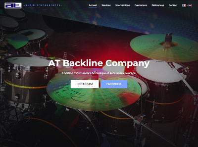 AT Backline Company - Website 2021 audio backline company concert design digital drums equipment guitar live motion music official rent responsive sonorisation sound stage transparence website