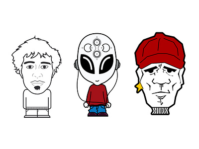 Personal characters #1 alien artwork avatar body cap character digital art draw face guy headphones illustration man mascot mister music pen stencil vecto vector