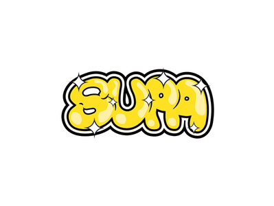 Supa Type artwork digital design draw illustration lettering letters message pen pencil shape stencil street art supa type typo vecto vector vectorised wall yellow