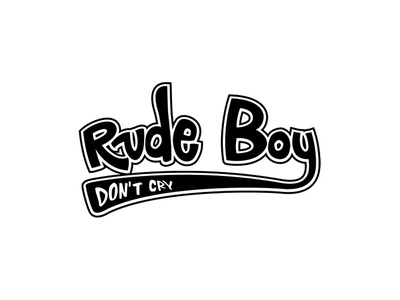 Rude Boy artwork black boy cry digital design dont draw illustration message pen pencil rude shape stencil street art type typo typography wall white