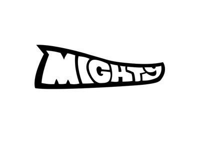 Mighty artwork black digital design illustration lettering letters message mighty pen pencil stencil street art type typo typography vecto vector wall white words