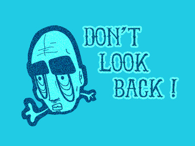 Don't Look Back ! are arms artwork back blue character digital art dont face hands here illustration look pen shape stencil turquoise vecto vector we