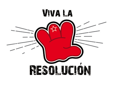 Viva La Resolución artwork branding che guevara cuba digital art draw hand illustration illustrator logo rays red resolución resolutionary revolution vecto vector vintage viva la resolución viva la revolution