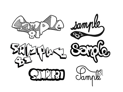 “Sample 81” Samples Types artwork black draft draw drawing draws hand illustration lettering pen rough sample samples shape sketch stencil type types typo typography