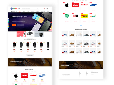 ecommerce landing page UI