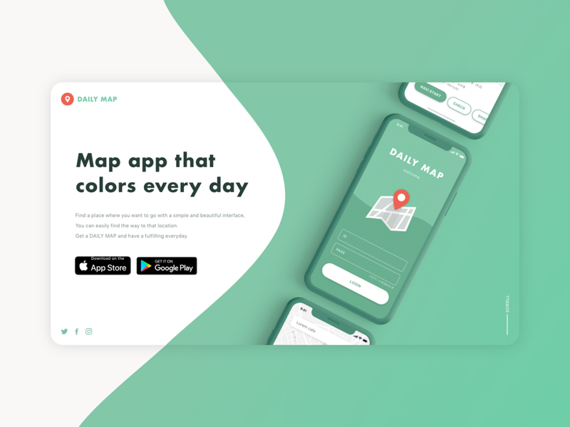 Daily UI challenge 003 ▷ Landing Page xd web app landingpage cd ux ui interface dailyuichallenge dailyui003 dailyui appdesign