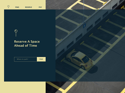 Day 3 - Landing Page 100daysofui landingpage parking app ui