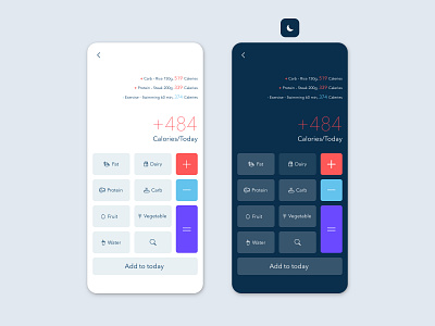 Day 4 – Calculator 100daysofui calculator calculator app calories clean dark mode health app ui ux