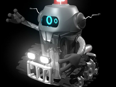 Trash Bot 3d art robot