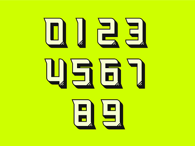Custom Numbers - Striker TC design font numbers sports type typography