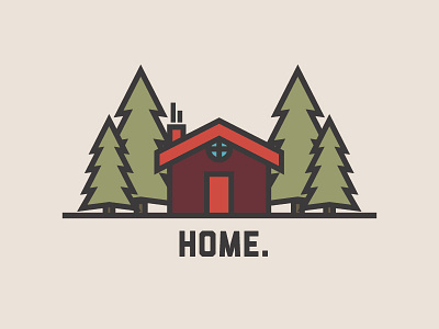 Home. flat home house lines minimal quick thick vector
