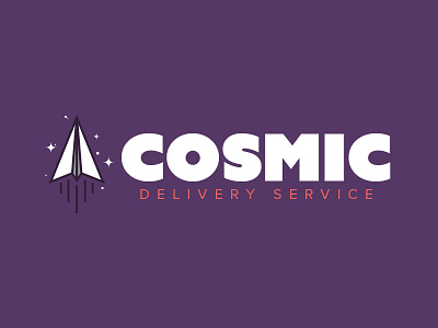 Day 25 - Transportation cosmic delivery logo logo challenge mail rocket space