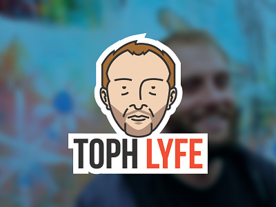 Toph Lyfe line portrait sticker mule thick lines topher vector