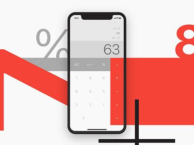 Daily UI challenge #04 — Calculator app calculator daily ui iphone x numbers swiss ui