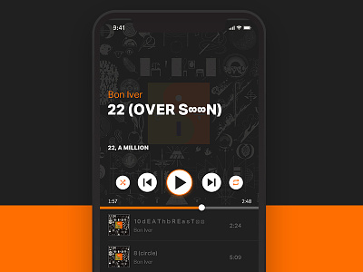 Daily UI challenge #09 — Music Player app daily ui ios iphonex mobile music music player ui