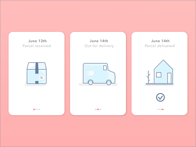 Parcel tracker - freebie! cards dashboard freebie icons ios tracker ui user experience ux web widget