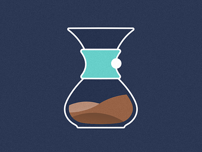 Chemex Coffee Maker affinity designer bio coffee design flat icon illustration logo minimal noise organic