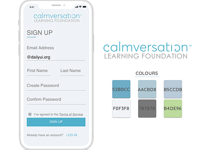 Sign Up - Daily UI Challenge app calm dailyui dailyui 001
