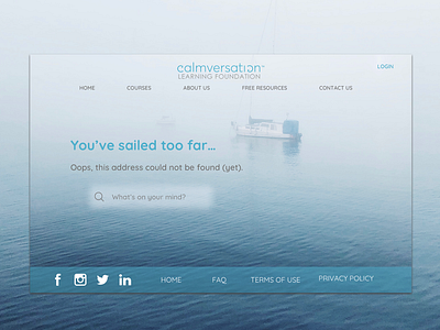 Daily UI Challenge Day 8: 404 Page 100 day challenge 404 page calm dailyui design ui ux web webdesign