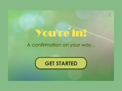 Daily UI Challenge 16: Pop-Up / Overlay 100 day challenge adobexd calm confirmation crisp dailyui design fresh modern overlay popup spring summer ui ux web