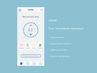 Daily UI  Design Challenge 21: Home Monitoring Dashboard