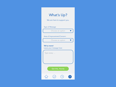 Daily UI  Design Challenge 28: Contact Us