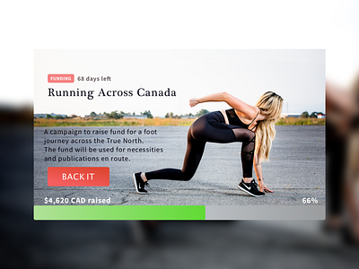 Daily UI  Design Challenge 32: Crowdfunding Campaign