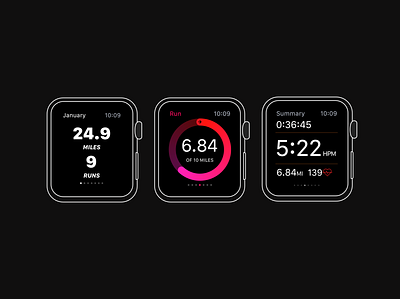 Daily UI 41: Workout Tracker apple watch dailyui dark mode design minimal ui workout tracker