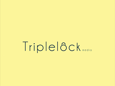 TripleLock brand branding design flat illustration illustrator logo minimal typography vector