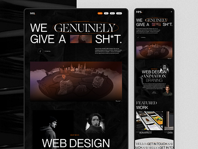 RES Homescreen Website design graphic design ui website