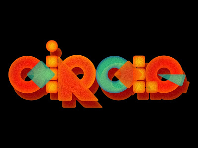 Circle dribbble geometric letterform lettering typography vector warmup