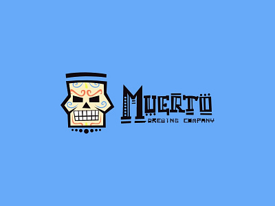 Muerto Brewing Co. branding design illustration logo vector wordmark logo