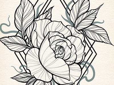 Floral Illustration - Work In Progress floral art floral design floral illustration illustration line art tattoo art tattoo artist work in progress