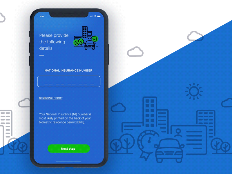 We care app concept - Insurance quotation interaction